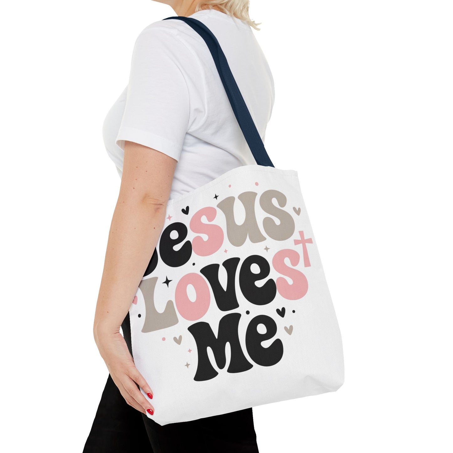 Jesus Loves Me Tote Bag - Faith-Inspired Christian Scripture Canvas Tote