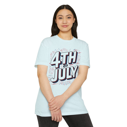 4th of July Graphic T-Shirt — Patriotic Fireworks Tee