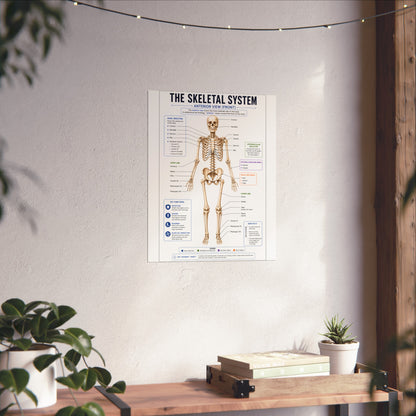 Skeletal System Anatomy Poster — Fine Art Educational Print