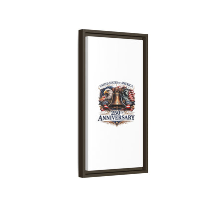 250th Anniversary Framed Canvas - United States of America Patriotic Liberty Bell Print