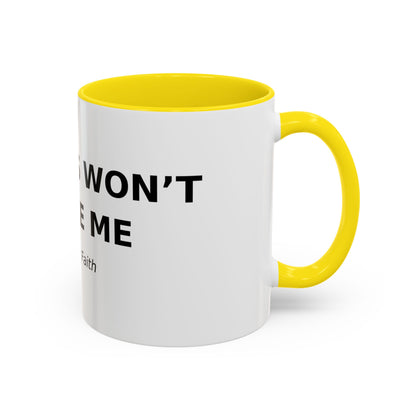 Accent Coffee Mug - "Diabetes Won't Define Me" Inspirational Faith Coffee Mug (11/15oz)