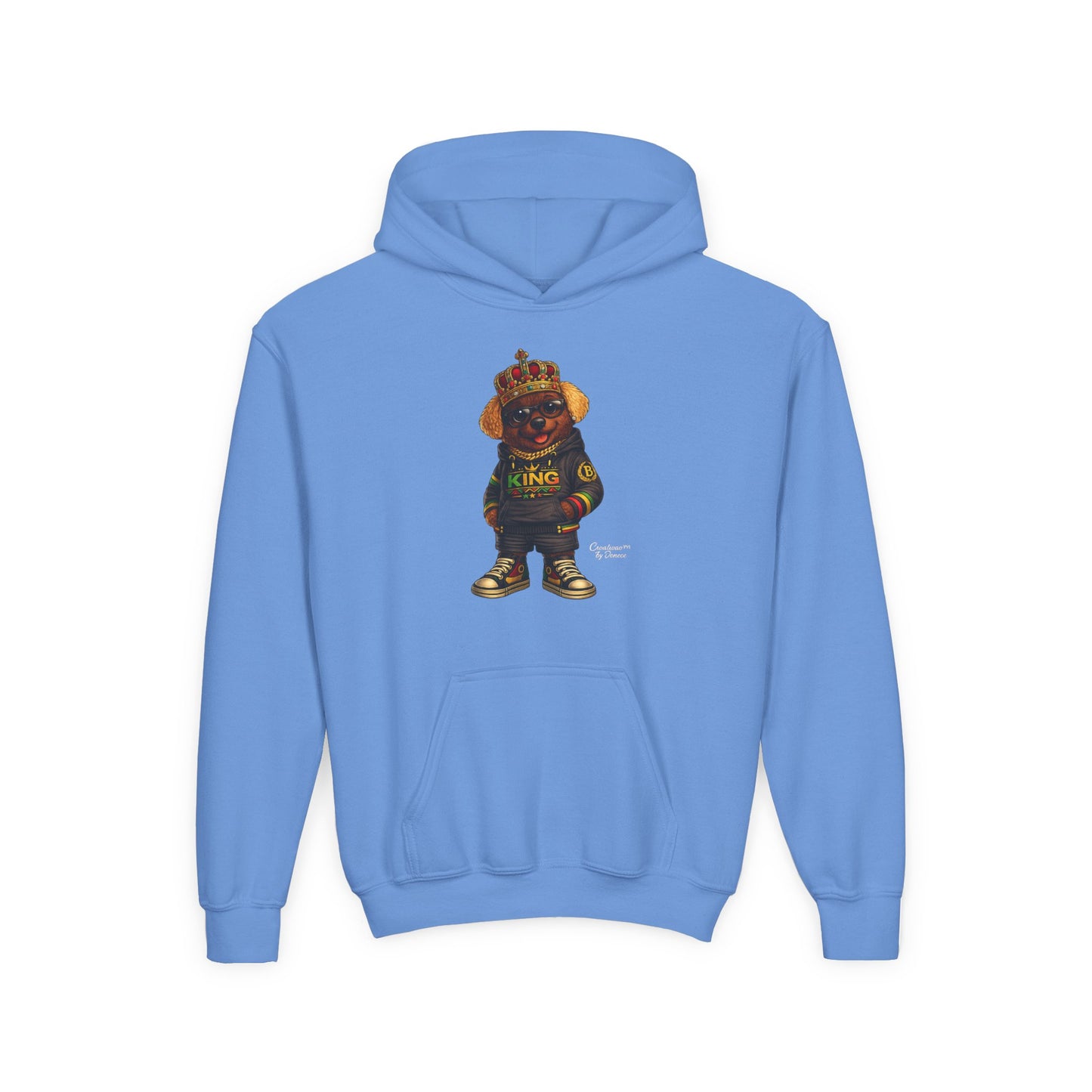 Youth Hoodie – 'King' Bear Streetwear Pullover