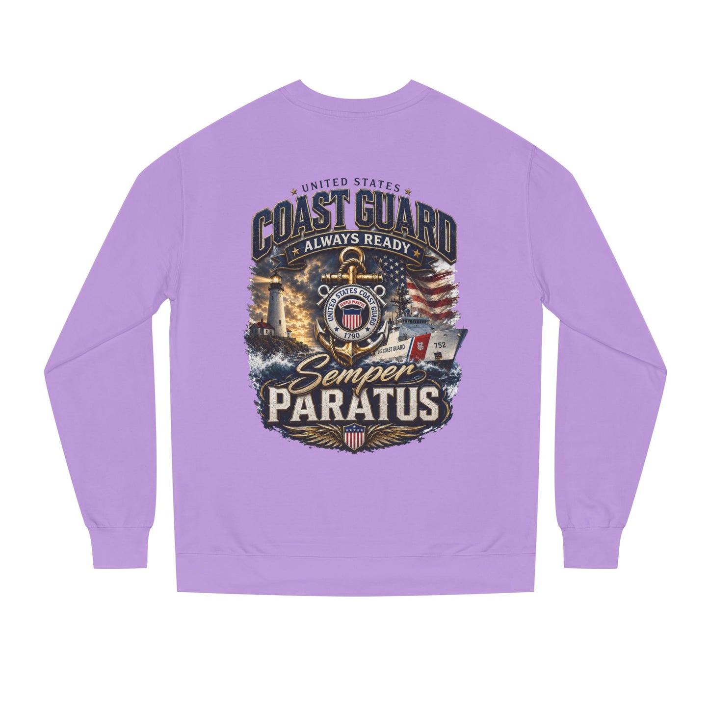 Coast Guard Semper Paratus Sweatshirt — USCG Always Ready Veteran Crewneck