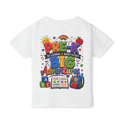 Pre-K Big Adventures Toddler T-Shirt — Bright Back-to-School Preschool Shirt
