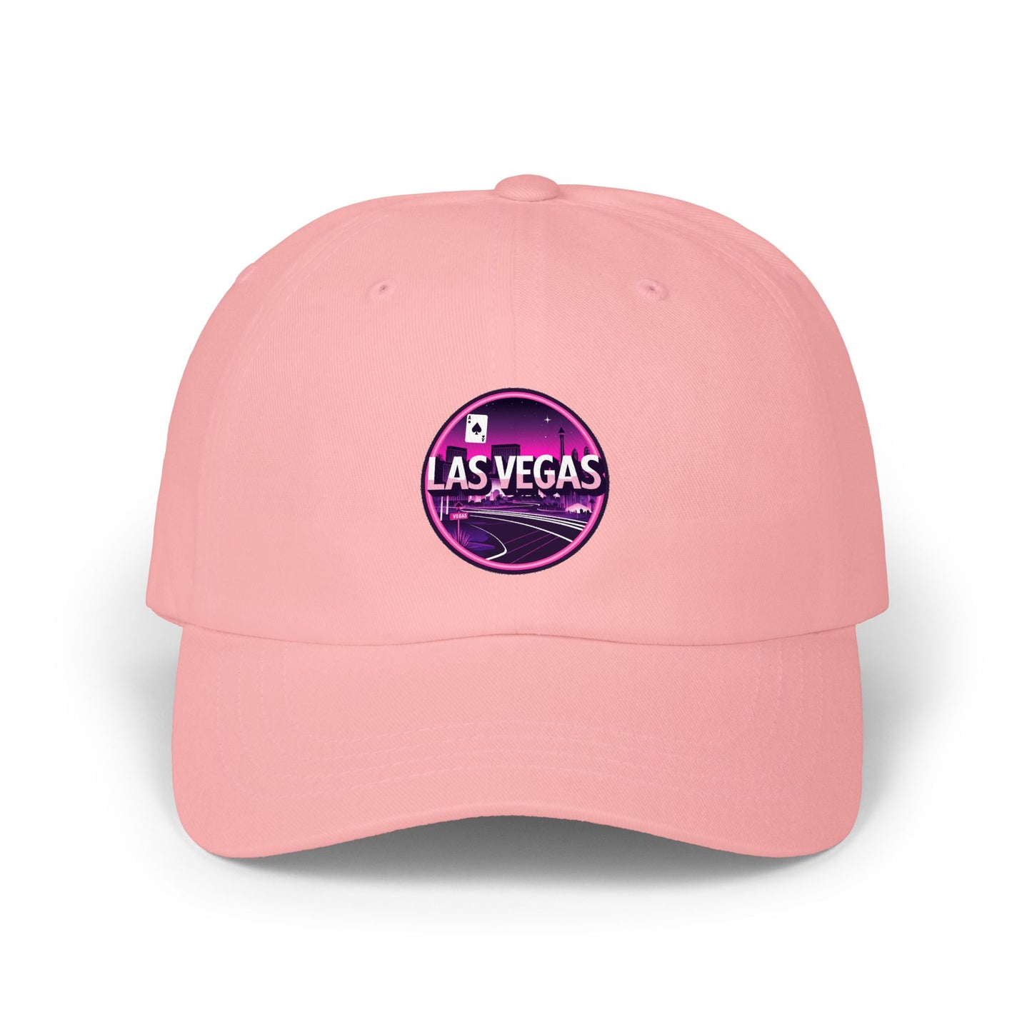 Las Vegas Vintage Patch Dad Cap — Retro Neon Casino Baseball Hat
