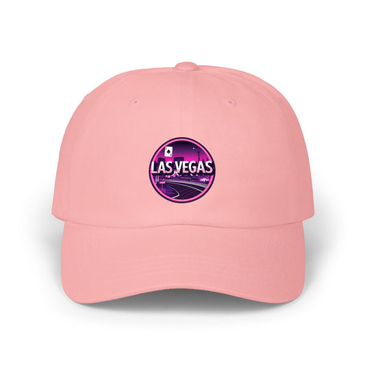 Las Vegas Vintage Patch Dad Cap — Retro Neon Casino Baseball Hat