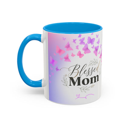 Blessed Mom Butterfly Mug — Colorful 11oz/15oz Ceramic Gift for Mother's Day
