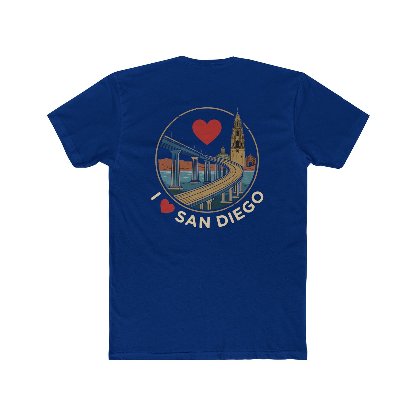 I Heart San Diego Crew Tee — Vintage Bridge & Tower Graphic