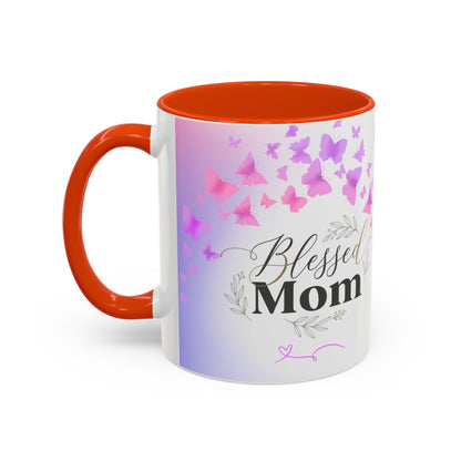 Blessed Mom Butterfly Mug — Colorful 11oz/15oz Ceramic Gift for Mother's Day