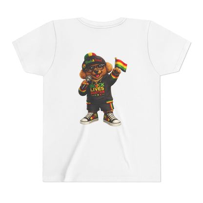 Youth Tee — Kid Bear Black Lives Matter Rasta Flag Shirt