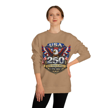 USA 250th Anniversary Sweatshirt — Patriotic Eagle 1776–2026 Crewneck