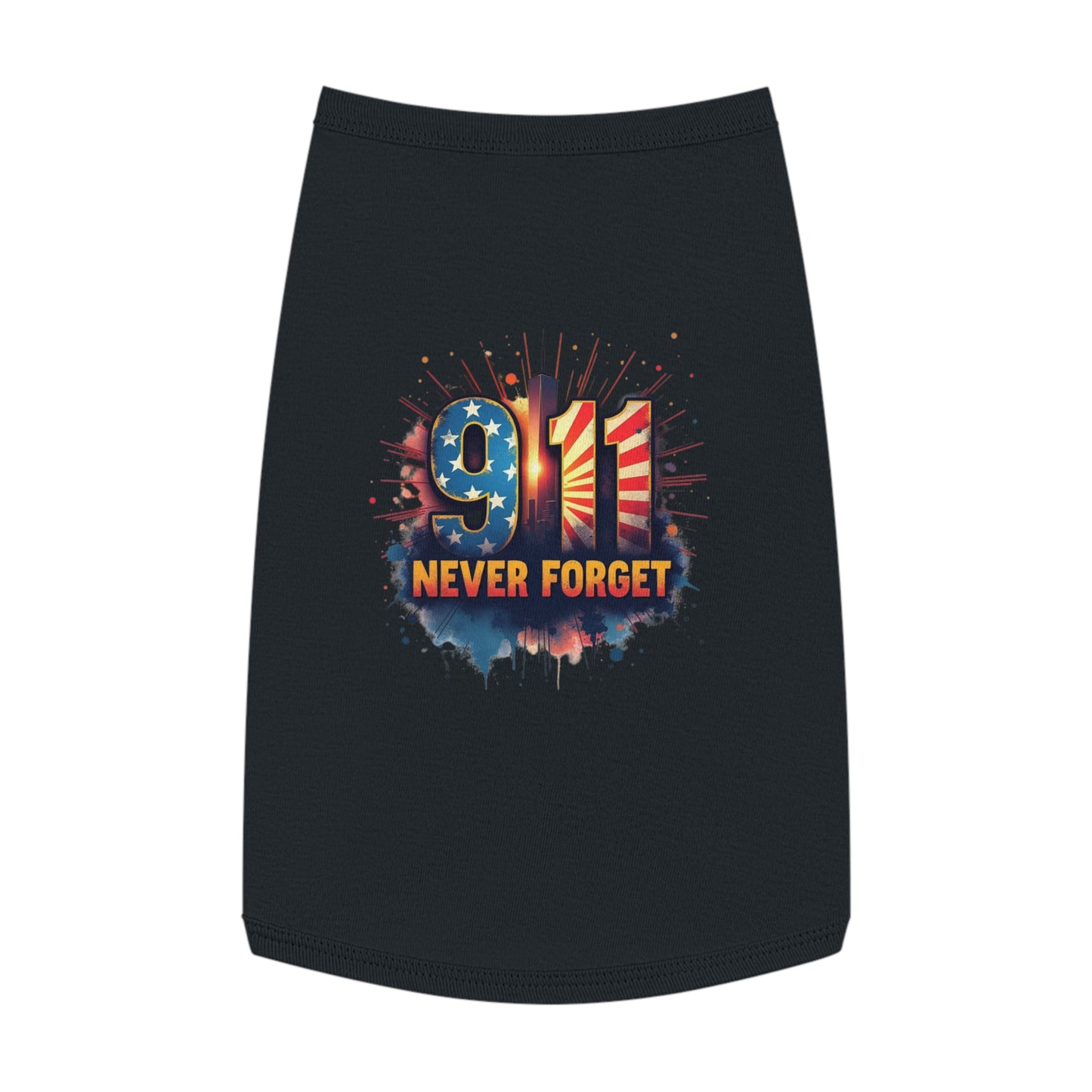 9/11 Never Forget Pet Tank Top — Patriotic Memorial Dog Shirt