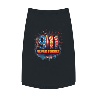 9/11 Never Forget Pet Tank Top — Patriotic Memorial Dog Shirt