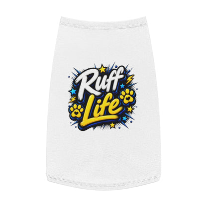 Ruff Life Pet Tank Top - Funny Dog Shirt with Paw Prints & Stars