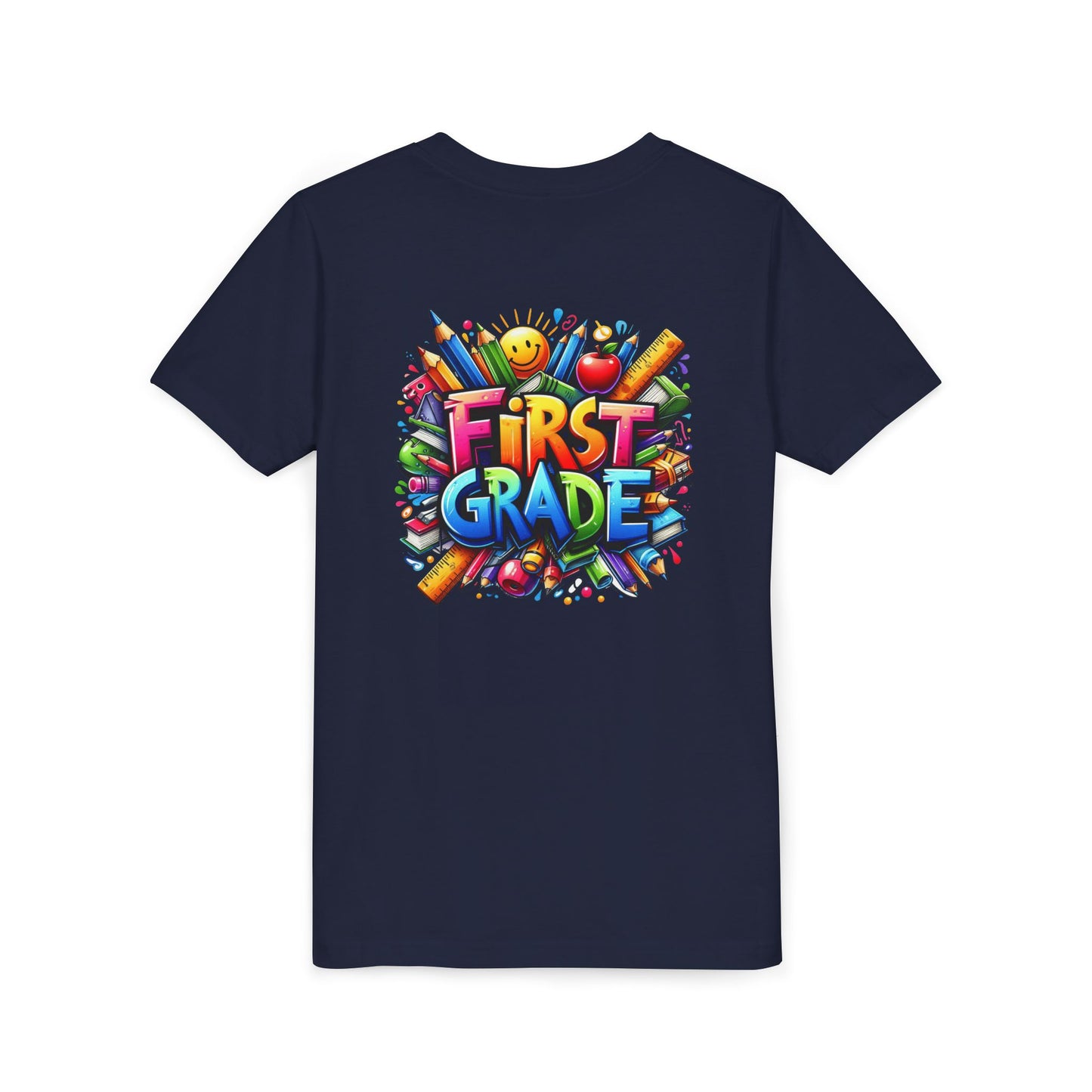 First Grade Kids Tee — Colorful Back-to-School Shirt for Boys & Girls