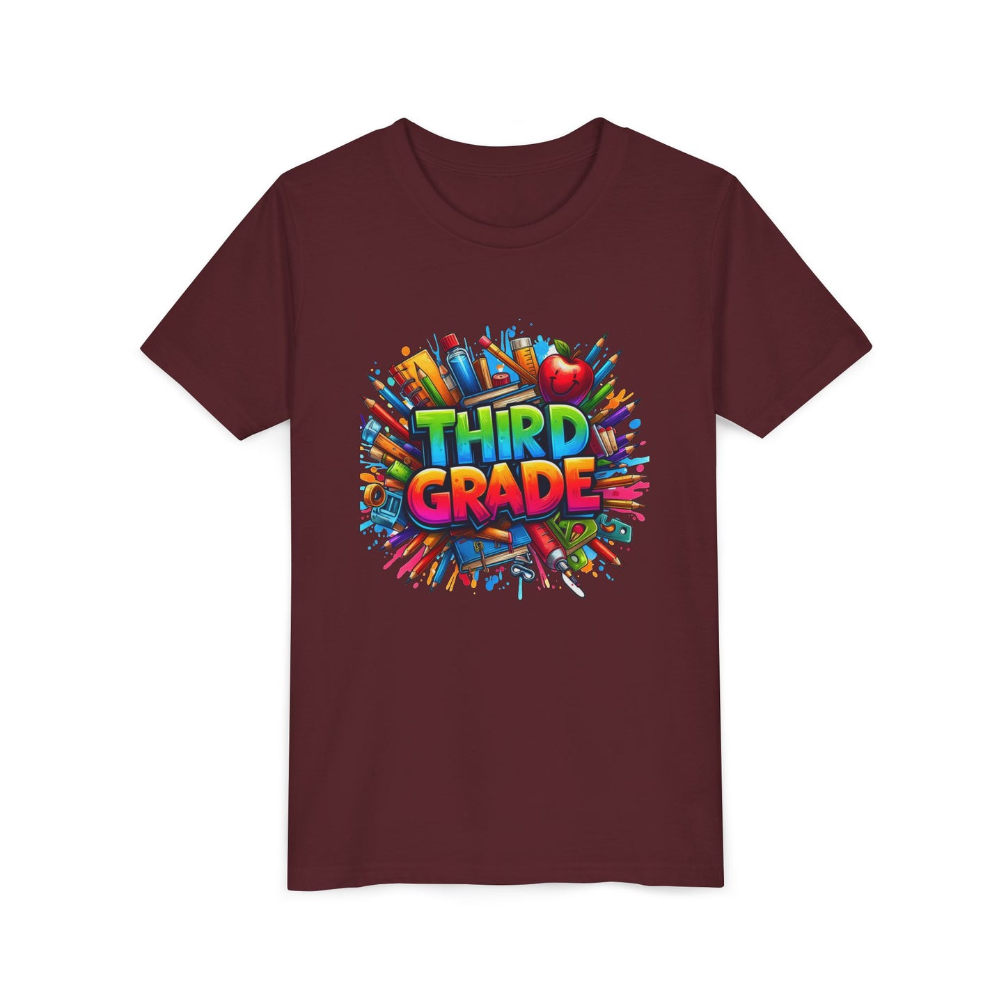 Third Grade Kids' T-Shirt – Colorful School Supplies Back-to-School Tee