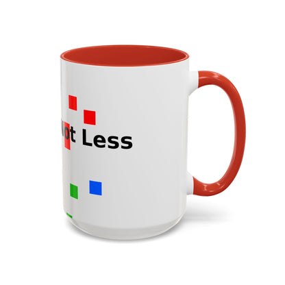 Accent Coffee Mug — 'Different Not Less' Pride-Inclusive Color Block Design (11/15oz)