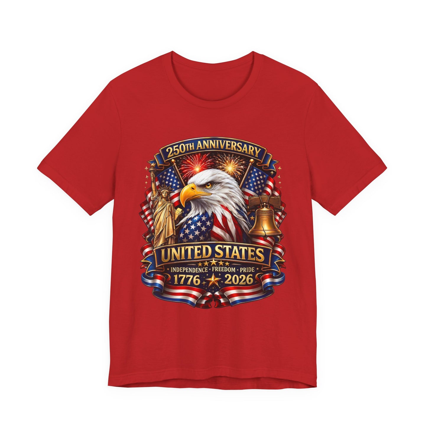 Independence 250th Eagle T-Shirt – United States 1776-2026 Centennial Graphic Tee