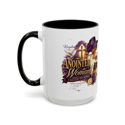Anointed Woman Coffee Mug — Faithful, Called to Serve Accent Mug (11/15oz)