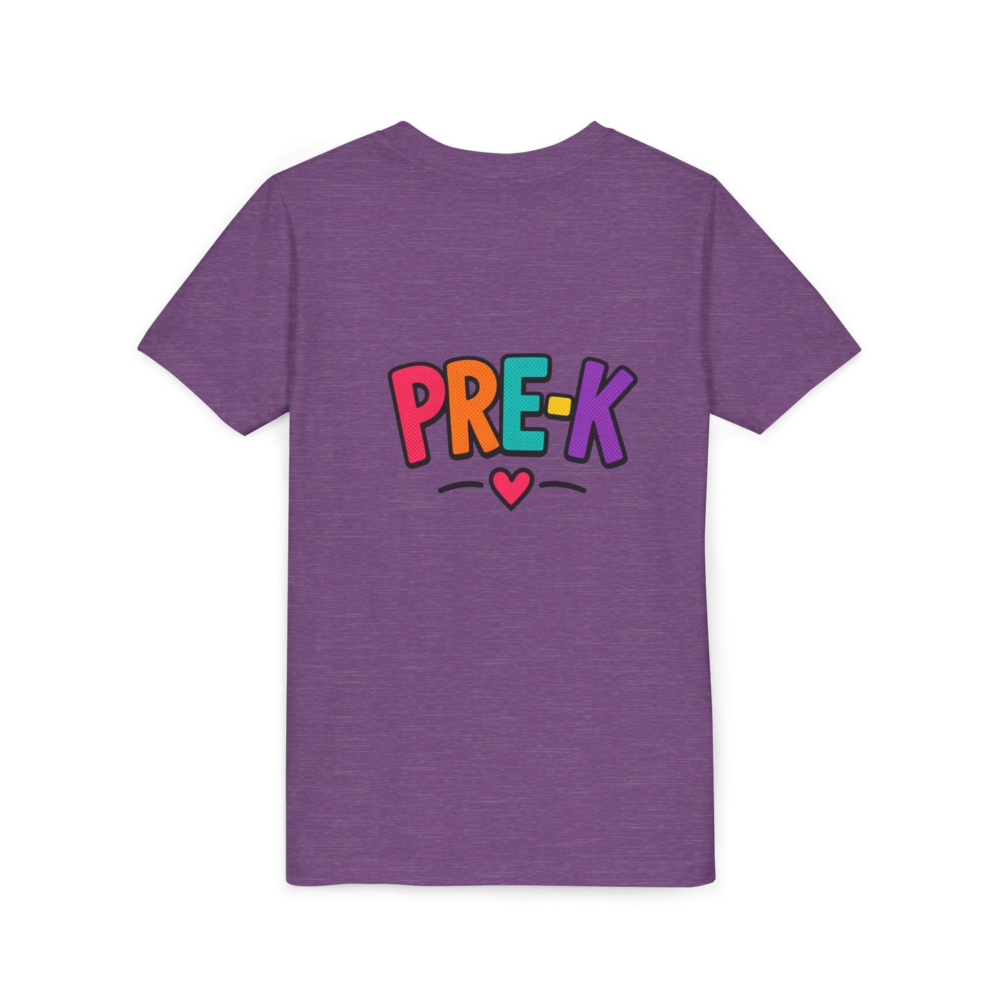 Pre-K Kids Tee — Colorful Heart Preschool Shirt for Boys & Girls