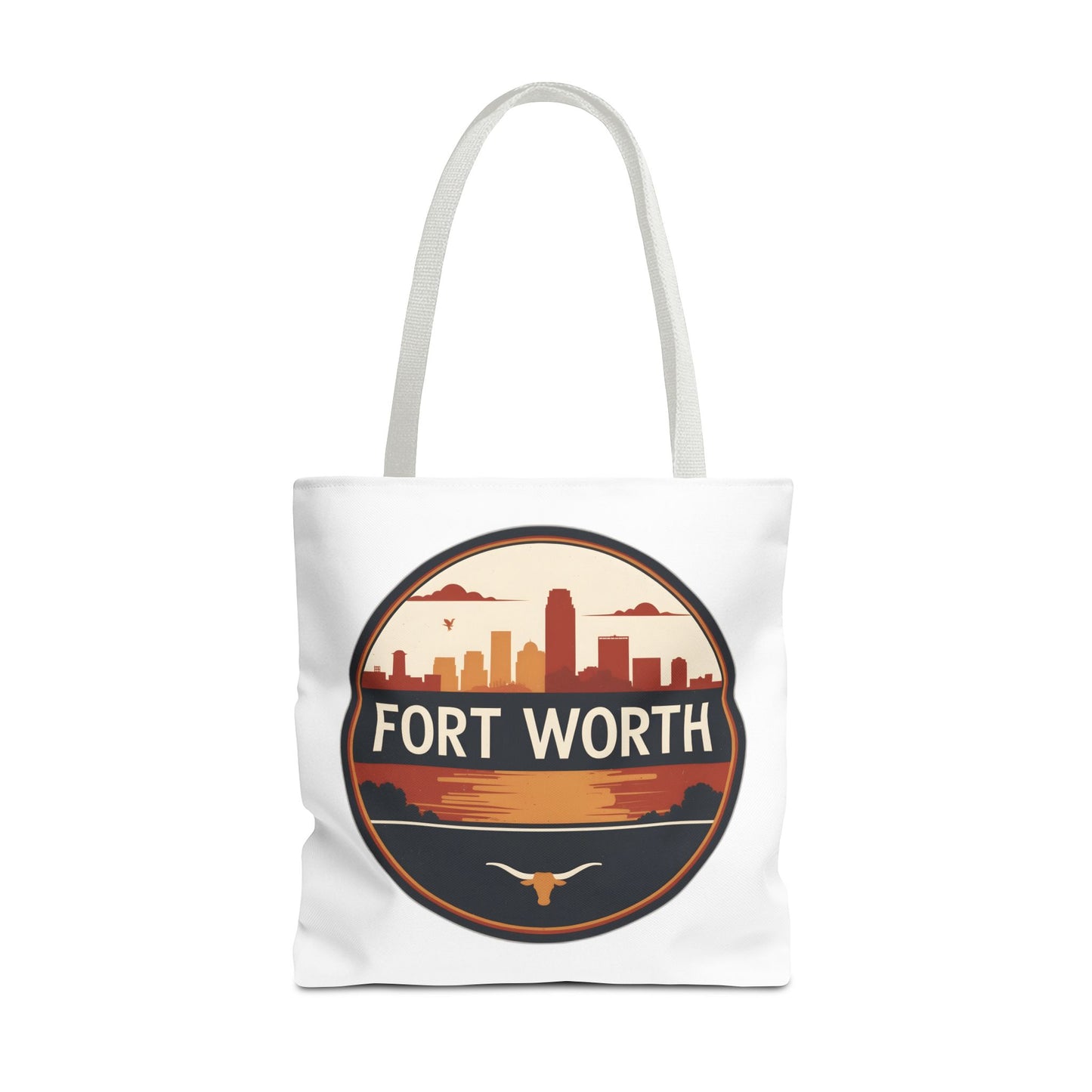 Fort Worth Skyline Tote Bag — Vintage Texas Cityscape Tote