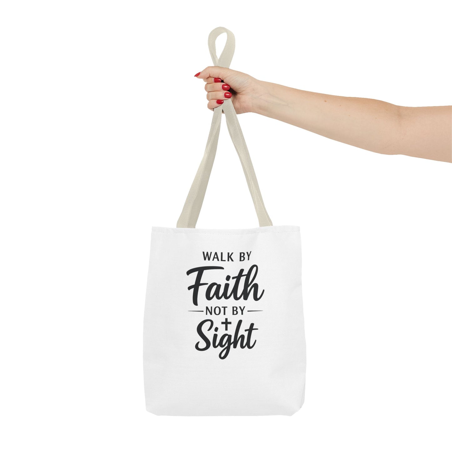Faith Tote Bag — "Walk by Faith Not by Sight" Inspirational Canvas Tote