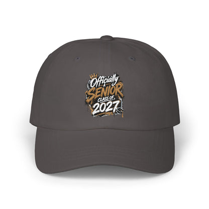 Senior Since 2024 Dad Cap – White Embroidered Graduation Baseball Hat