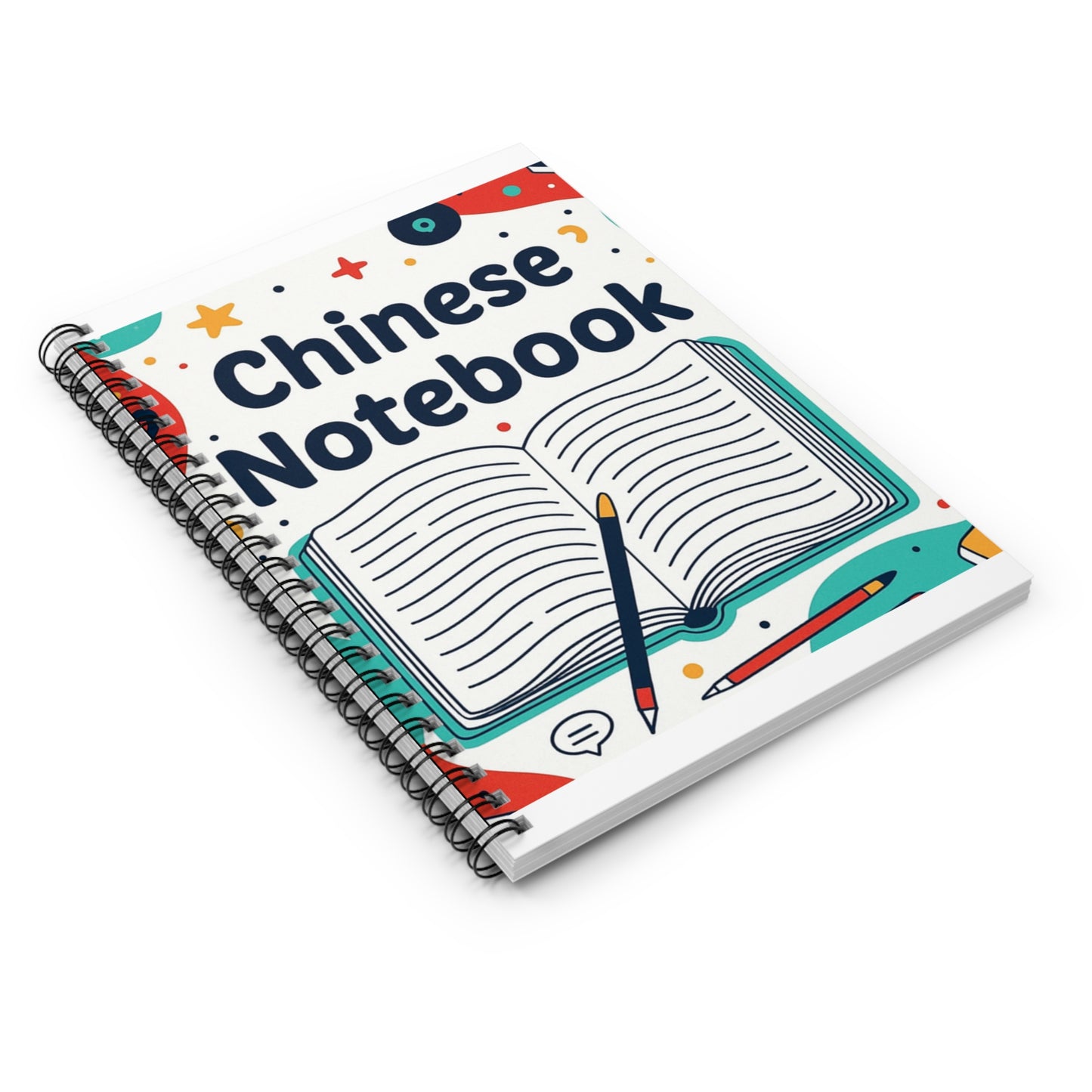 Chinese Notebook — Spiral Ruled Journal for Language Practice