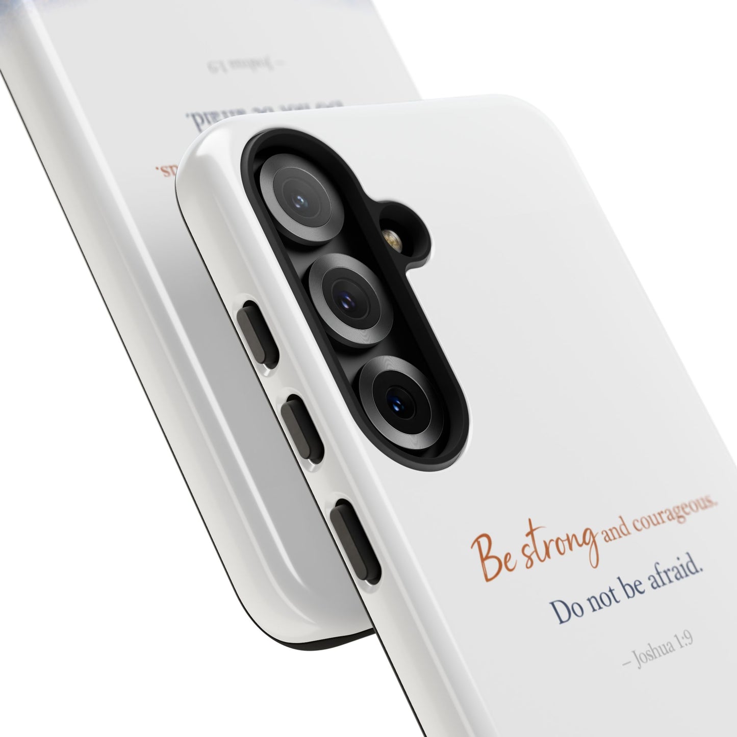 Inspirational 'Be Strong and Courageous' Phone Case — Joshua 1:9 Christian Protective Tough Case