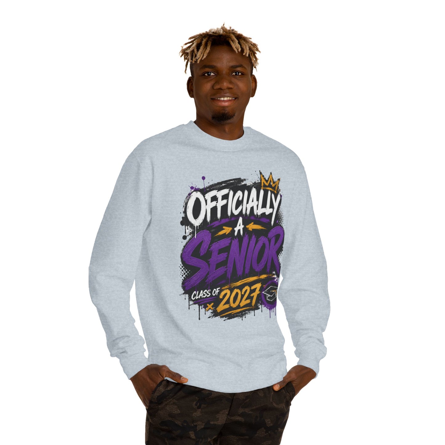 Senior Class 2027 Crewneck Sweatshirt — "Officially a Senior" Graduation Pullover