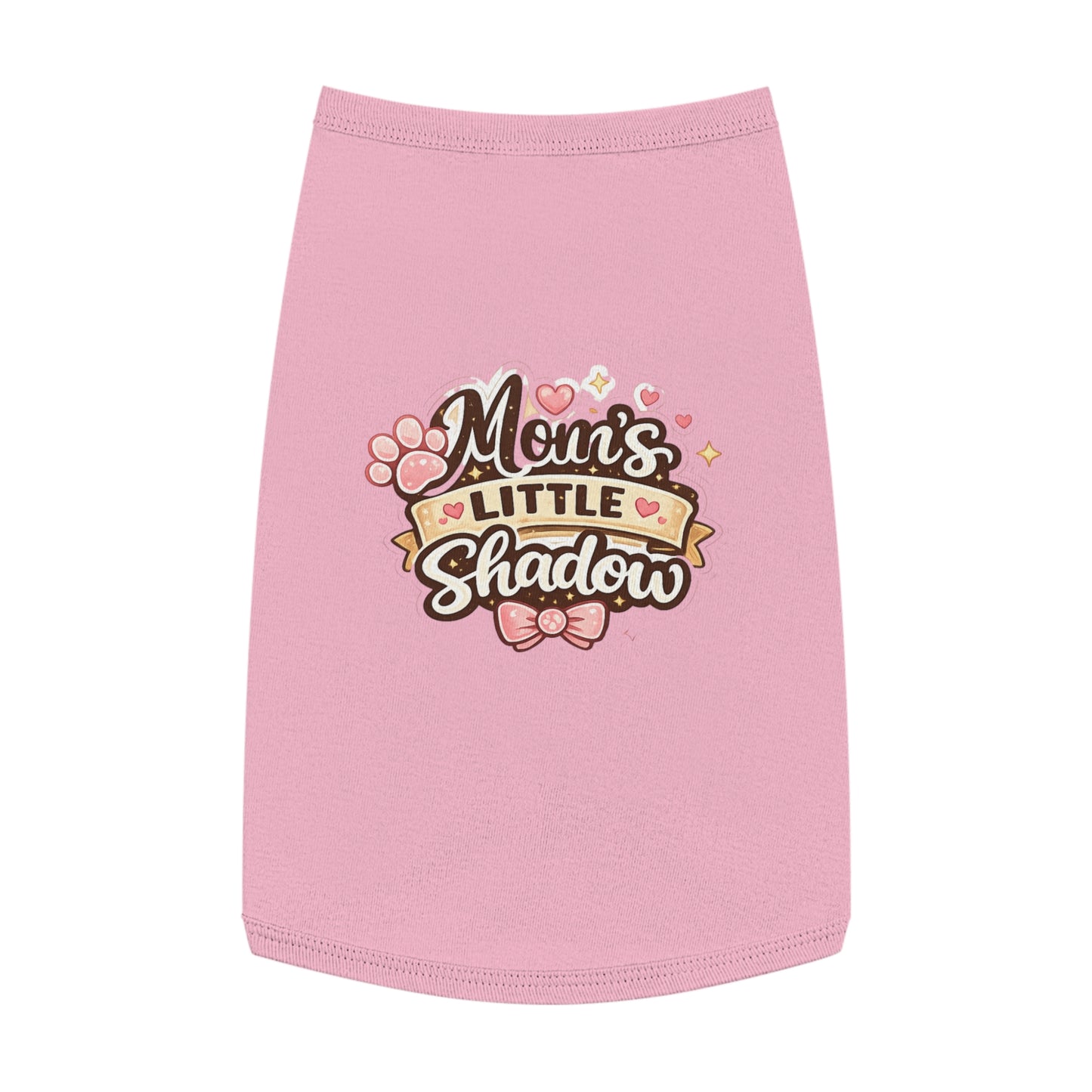 Pet Tank Top — "Mom's Little Shadow" Cute Paw Print Dog Tank