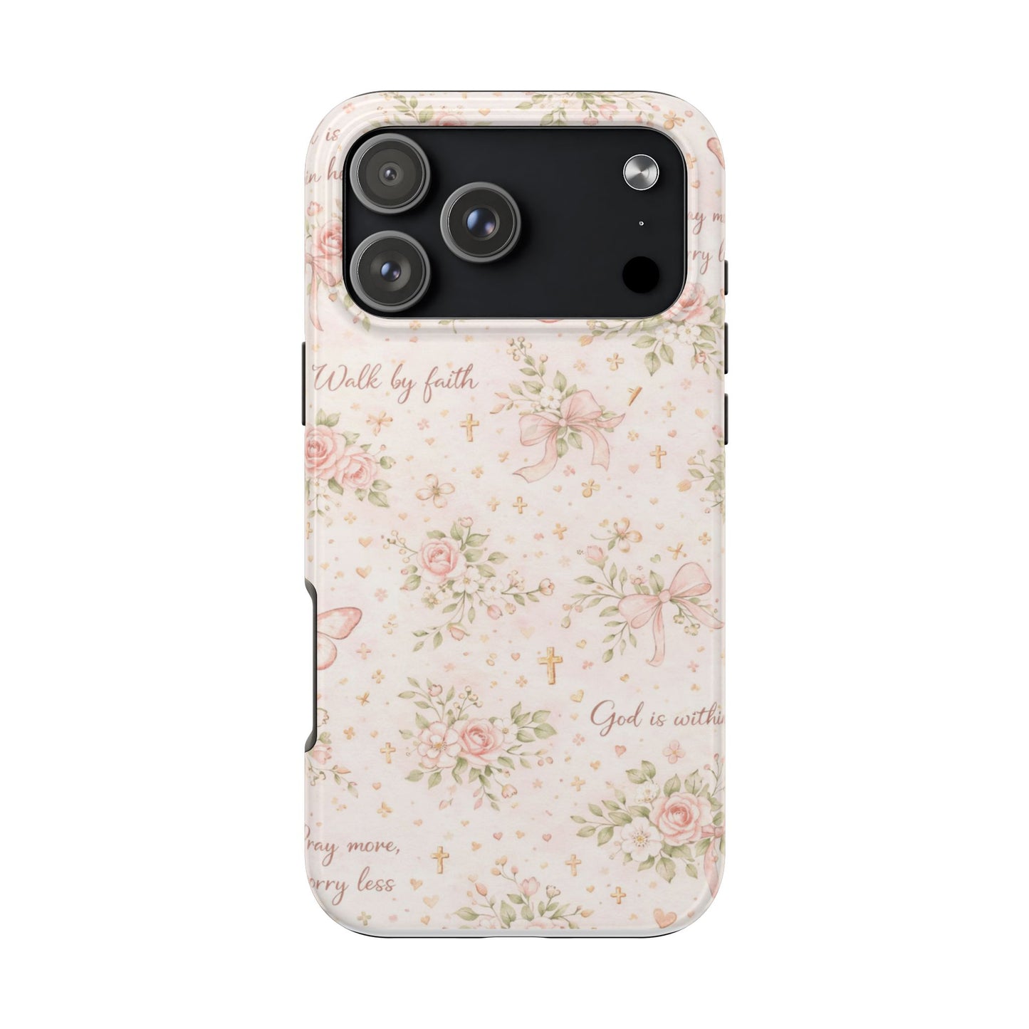 Walk By Faith Phone Case | Christian Floral iPhone Case