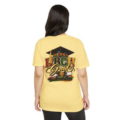 HBCU Grad T-Shirt — Black Graduation Cap & Kente Design