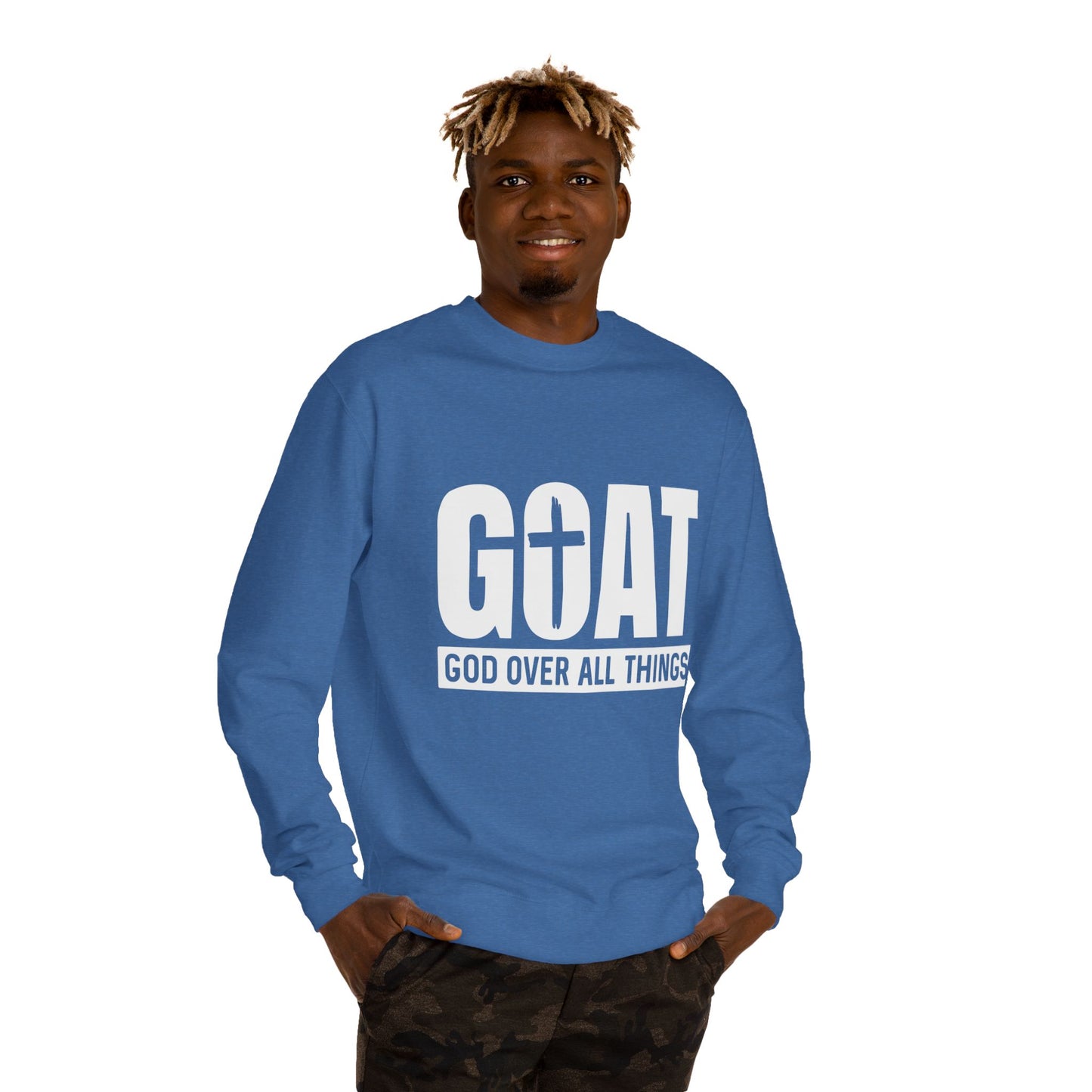 GOAT "God Over All Things" Sweatshirt — Christian Faith Crewneck