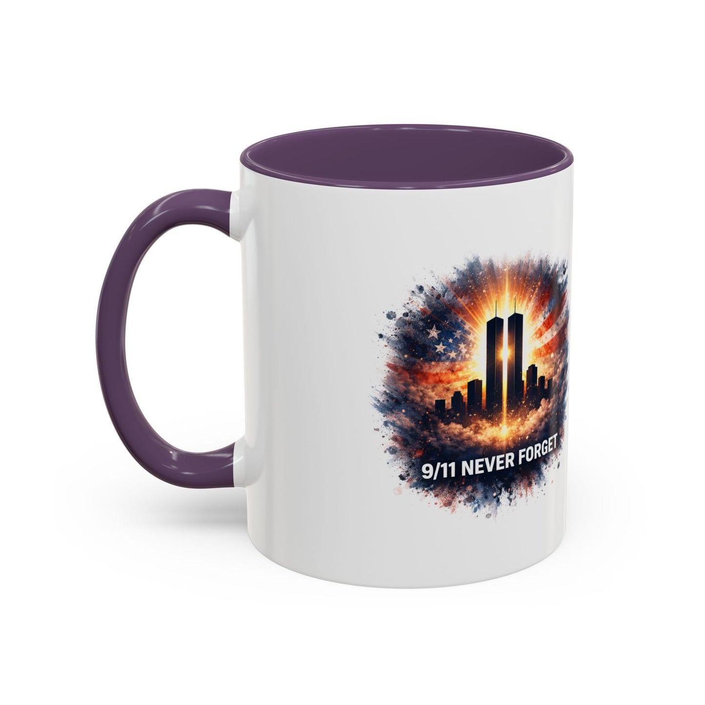 9/11 Never Forget Coffee Mug - Memorial Tribute Accent Mug (11/15oz)