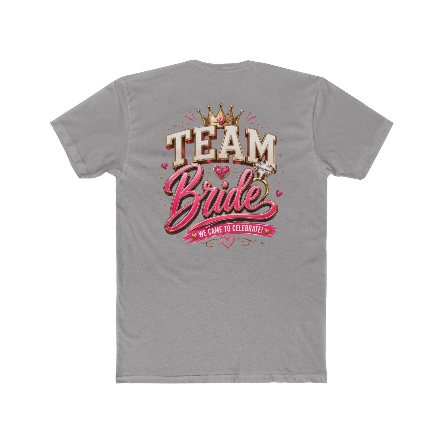 Team Bride T‑Shirt — Bachelorette Party Tee with Crown & Hearts