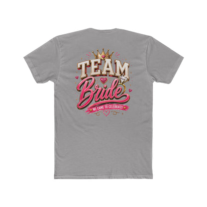 Team Bride T‑Shirt — Bachelorette Party Tee with Crown & Hearts