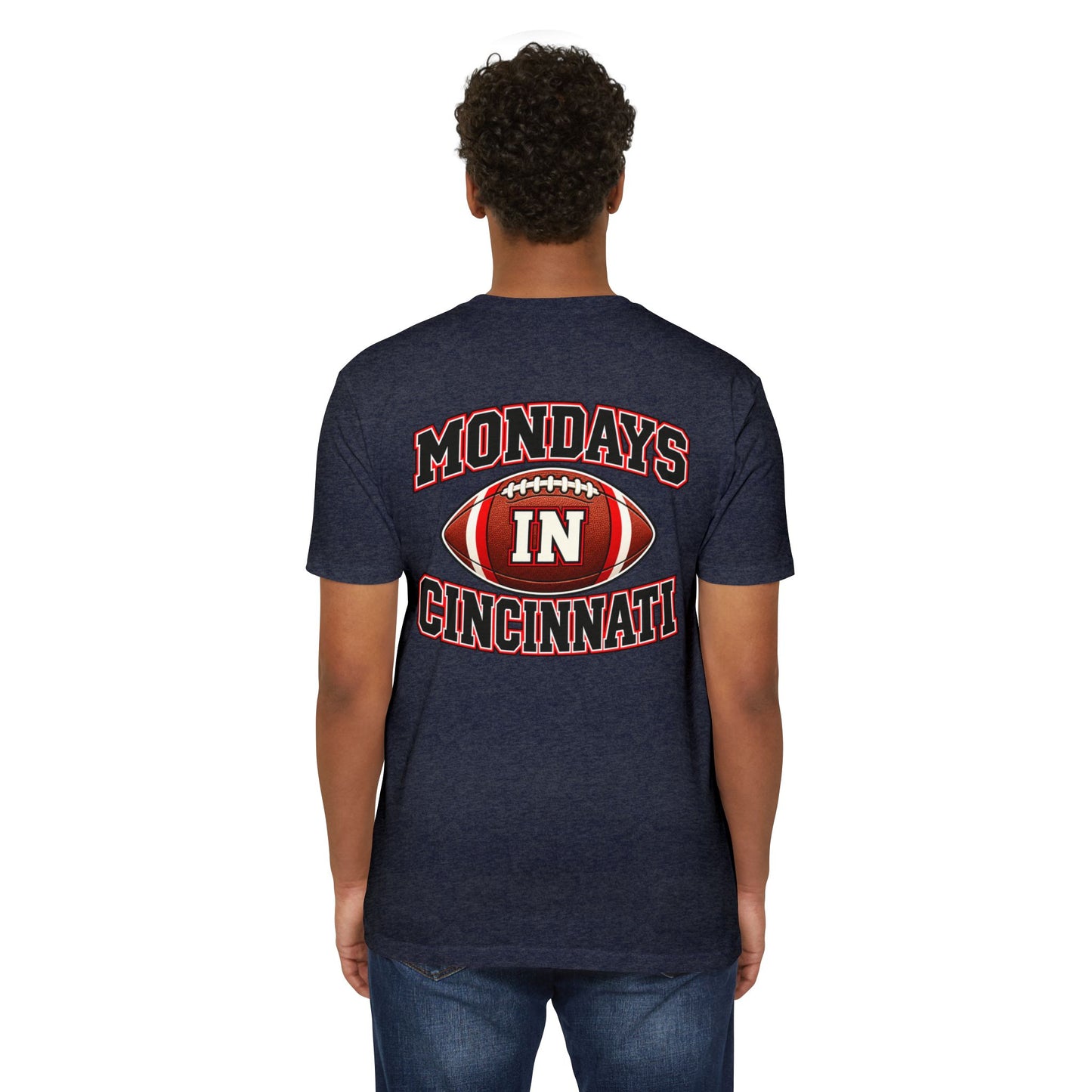 Mondays in Cincinnati Football T-Shirt — Game Day Fan Tee