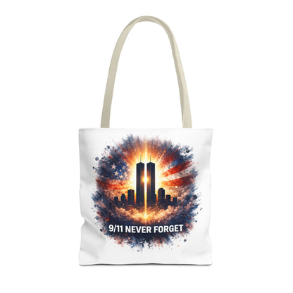 9/11 Never Forget Memorial Tote Bag — Twin Towers Tribute Tote