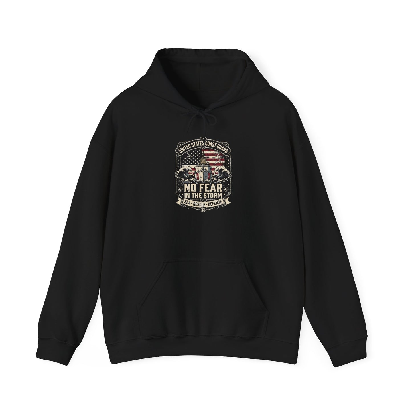 United States Coast Guard No Fear in the Storm Hoodie