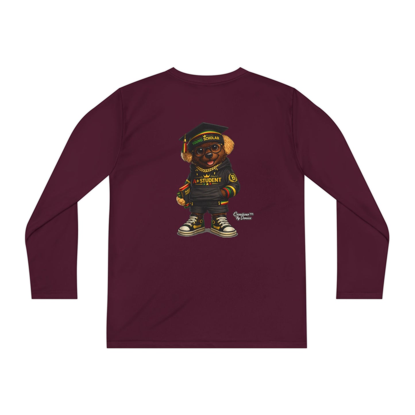 Youth Long Sleeve Tee — Graduation Bear Design