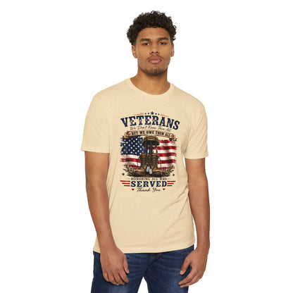 Veterans Tribute T-Shirt – "We Don’t Know Them All But We Owe Them All" Patriotic Memorial Tee