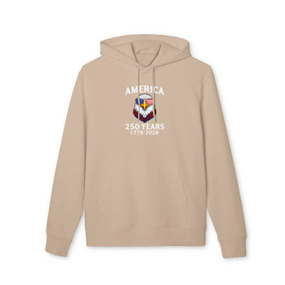 America 250 Years Hoodie — Patriotic Bald Eagle 1776–2026 Commemorative Sweatshirt