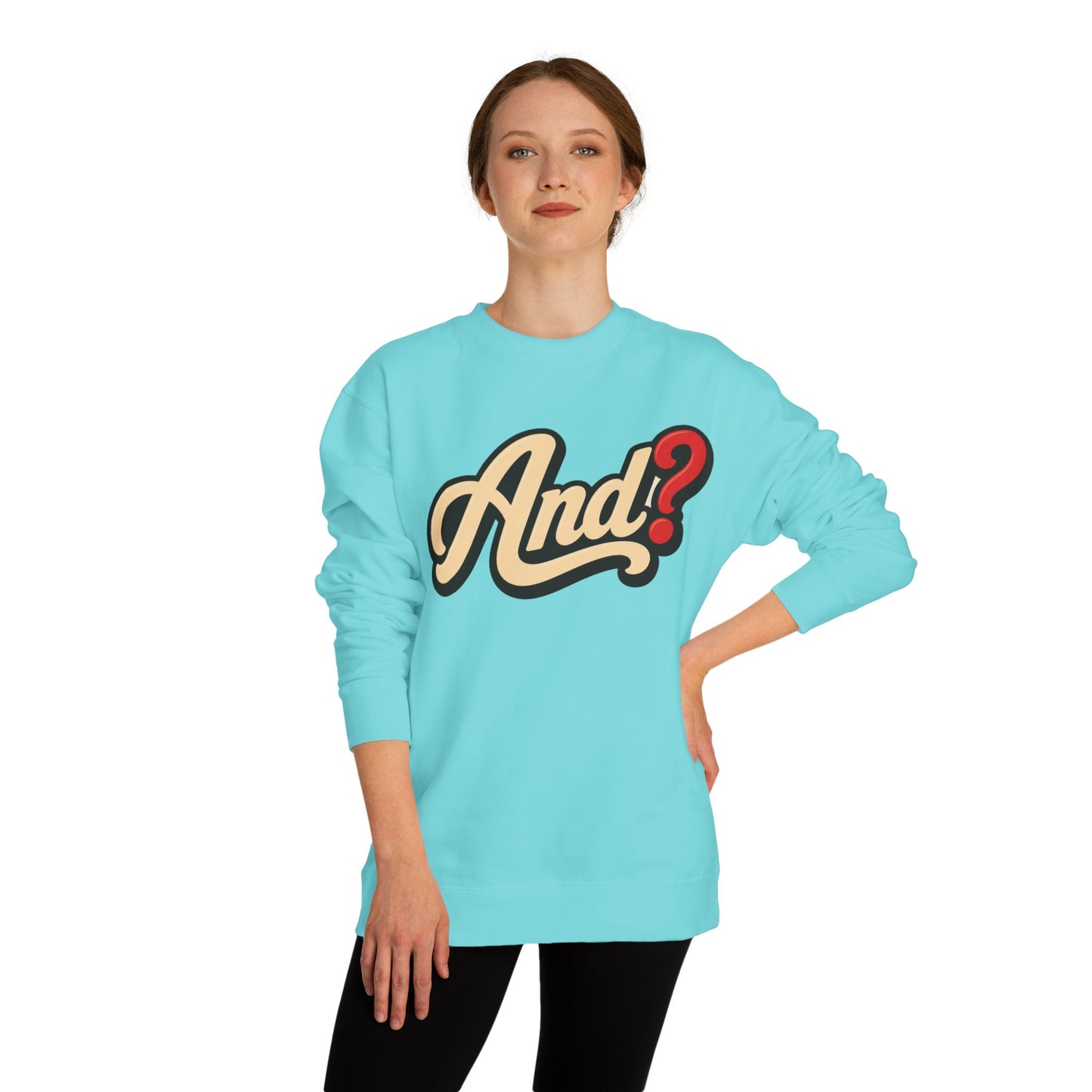 And? Retro Script Crewneck Sweatshirt
