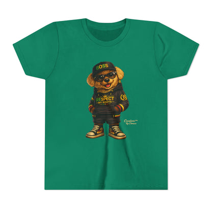 Kids Graphic Tee - 'Respect the Hustle' Teddy Bear Streetwear