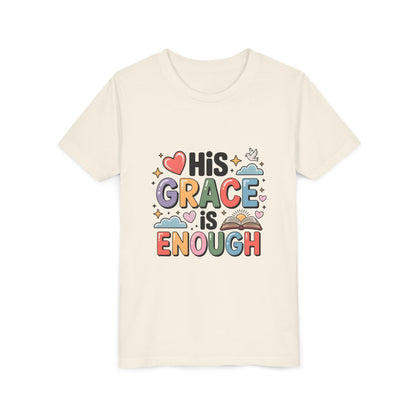 His Grace Is Enough Youth Tee — Christian Kids Inspirational Shirt