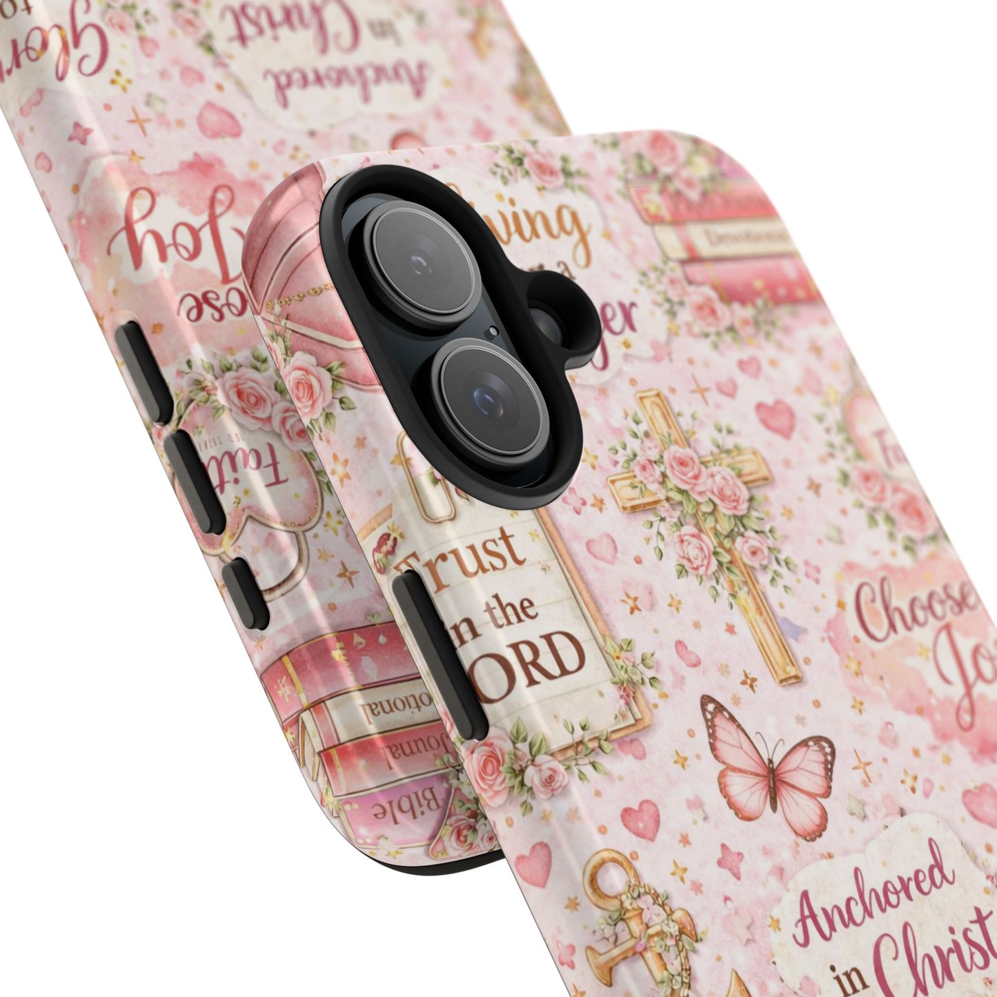 Anchored In Christ Phone Case | Christian floral iPhone Case