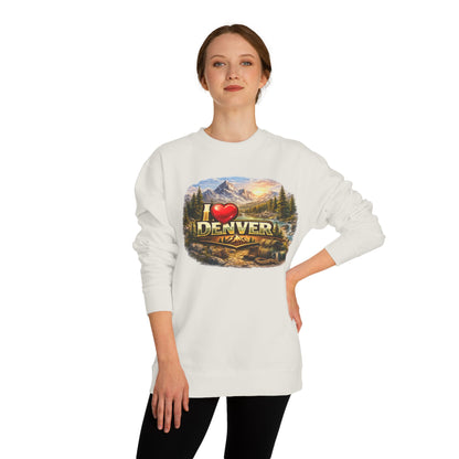 I  Denver Scenic Sweatshirt - Mountain Landscape Crewneck