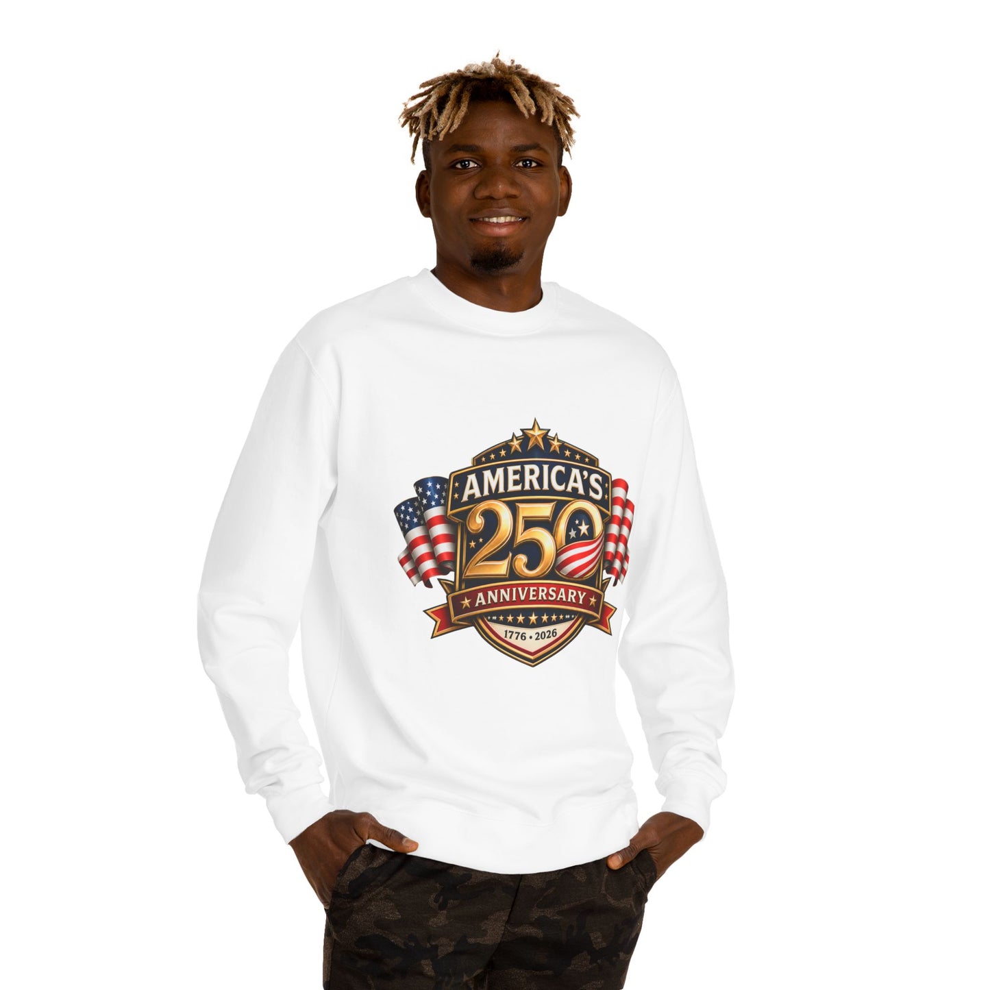 America's 25th Anniversary Sweatshirt — Patriotic USA Flag Crewneck (1776–2026)