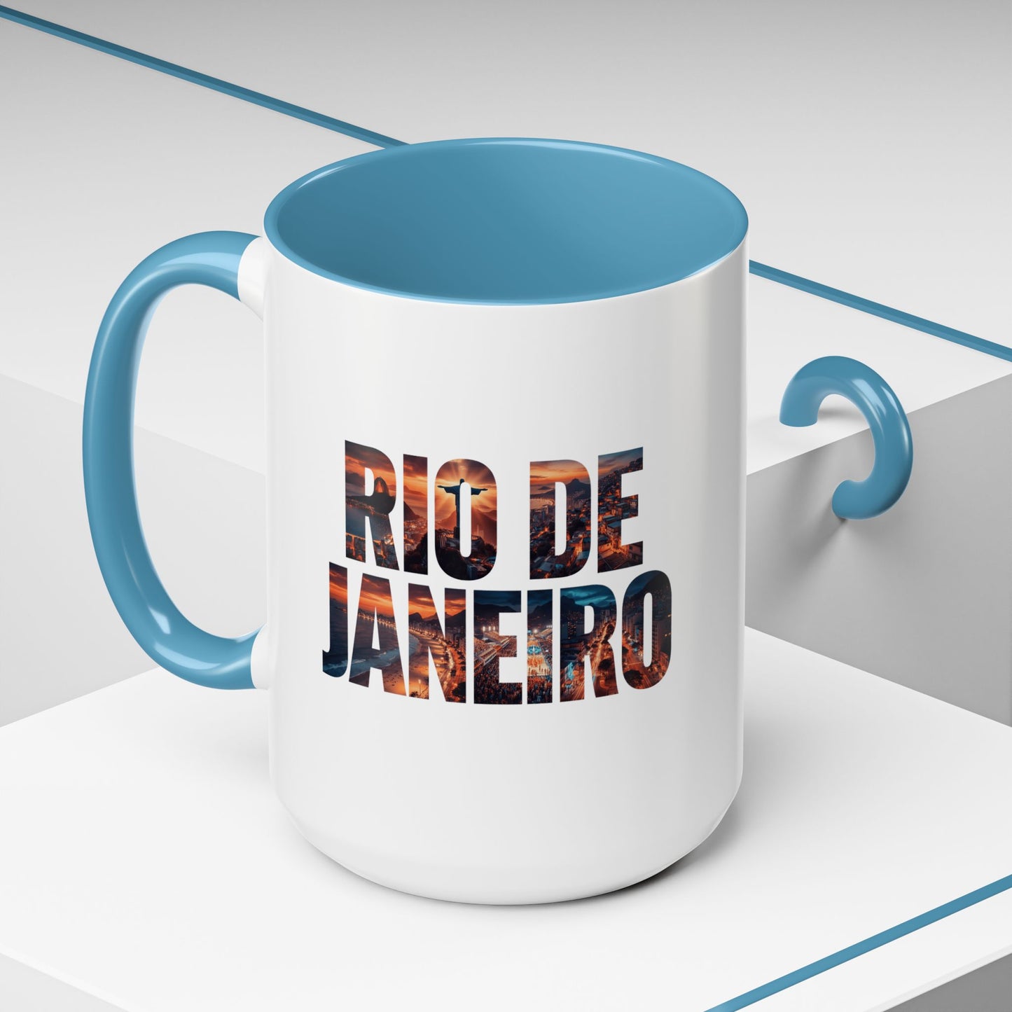 Rio de Janeiro Accent Coffee Mug — Scenic Typography Coffee Mug (11/15oz)